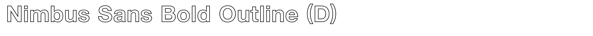 Nimbus Sans Bold Outline (D) image